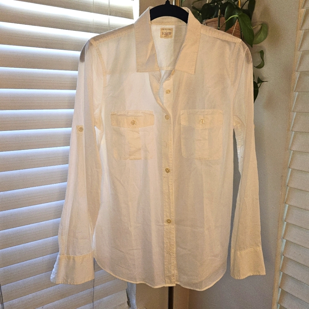 J. Crew White Button Down Shirt
